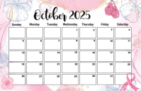 White List-based October Calendar  Tabloid template