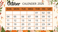 Blanc October Calendar YouTube-miniature Template