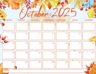White List-based October Schedule Flyer (us Letter) template