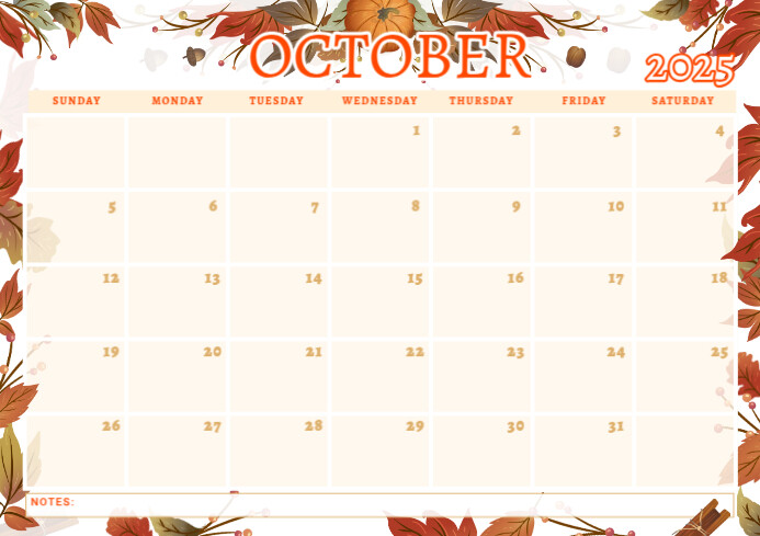 White List-based October Schedule Flyer List-based A4 template