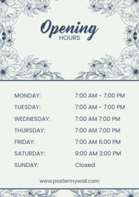 White List-based Opening Hours, Business Hours Template A2