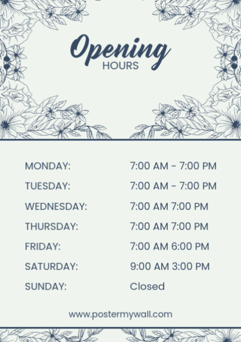 White List-based Opening Hours, Business Hours Template A2