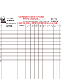 White List-based Order Form Flyer (us Letter) template