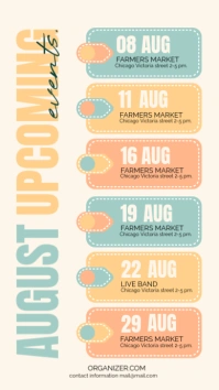 White List-based Pastel Listbased Calender Events Instagram Story template