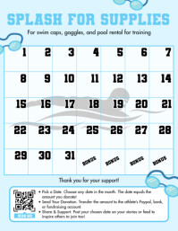 White List-based Pick A Date Swimming Flyer (us Letter) template