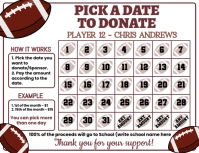 White List-based Pick A Date To Donate Flyer (us Letter) template