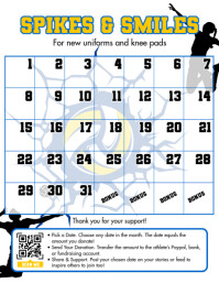 White Fundraising Calendar Pamflet Template