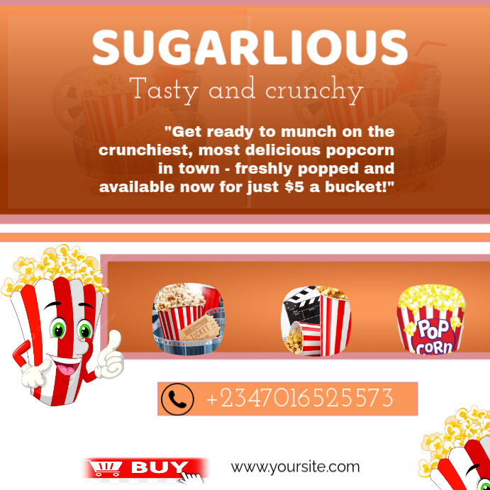 Copy of White List-based Popcorn Sale Ad Instagram Post | PosterMyWall