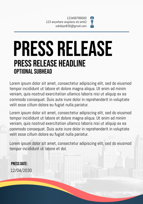 Copy of White List-based Press Release A4 | PosterMyWall