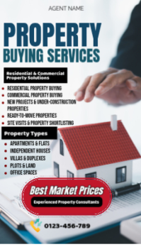 White List-based Property Buying Services  Business Card Wizytówka template