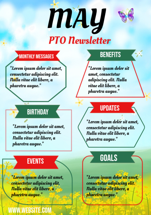White List-based PTO Newsletter A4 Template | PosterMyWall