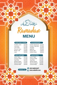 White List-based  Ramadan Iftar Party Flyer Pinterest Graphic template