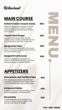 White List-based Restaurant Food Menu Instagram Story template