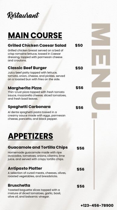 White List-based Restaurant Food Menu Instagram Story Indaba yaku-Instagram template
