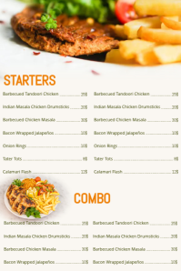 White List-based Restaurant Poster for starters template