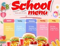 White White List-based School Menu  Flyer Flyer Template
