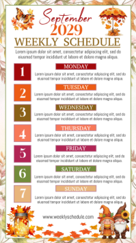 White Weekly Schedule Instagram-verhaal Template