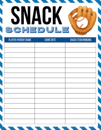 White List-based Snack Schedule Flyer template