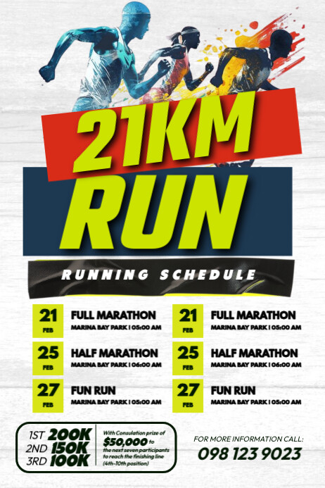 White List-based Sports Competition Poster template