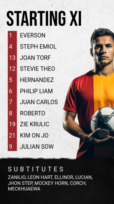 White List-based Starting Line Up Xi Instagram Story template