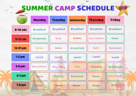 White List-based Summer Camp Schedule  A4 template