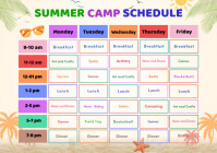White List-based Summer Camp Schedule  A4 template