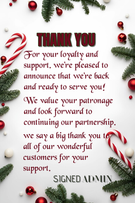 White List-based Thank You Card Poster template