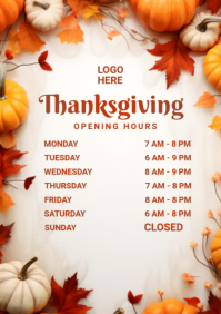 White List-based Thanksgiving Opening Hours  A1 template