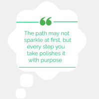 White List-based The Path May Not Sparkle At First, But Every Step You Take Polishes It With Purpose Instagram Post template