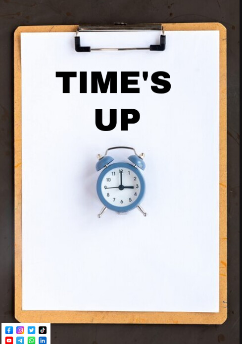 White List-based Time's Up A4 template