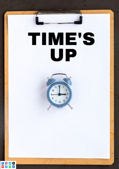 White List-based Time's Up A4 template