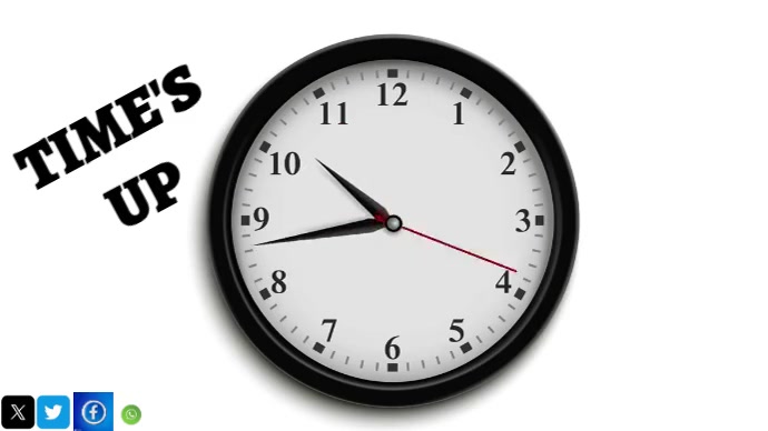 White List-based Time's Up Digital Display (16:9) template
