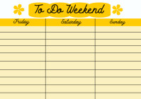 White List-based To Do Weekend  A4 template
