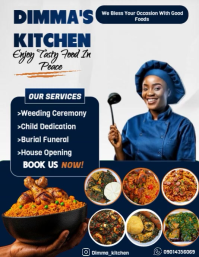 White List-based Trendy Food Template  Flyer (us Letter)