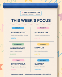 White Tutoring Schedule Instagram Portrait Template - Page 4