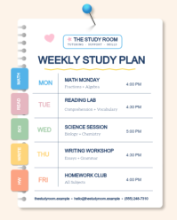 White Tutoring Schedule Instagram Portrait Template - Page 2