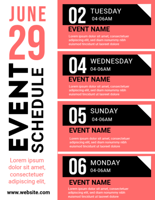 White List-based Upcoming Event  Flyer (us Letter) template
