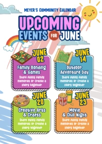 White List-based Upcoming Events A5 template