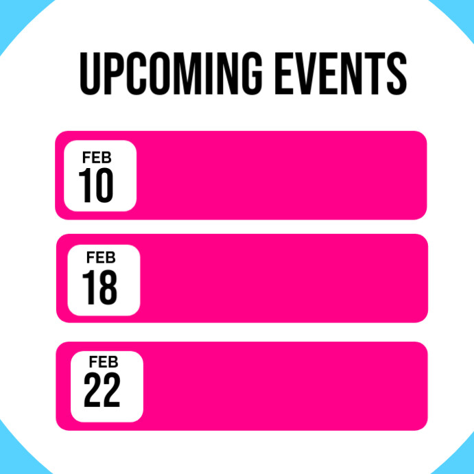 White List-based Upcoming Events Instagram Post Template | PosterMyWall
