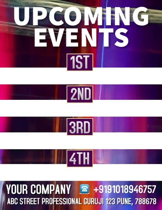 Copy of White List-based Upcoming Events Poster Flyer | PosterMyWall