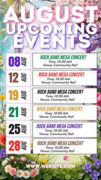 White List-based upcoming Events schedule Instagram Story Video template