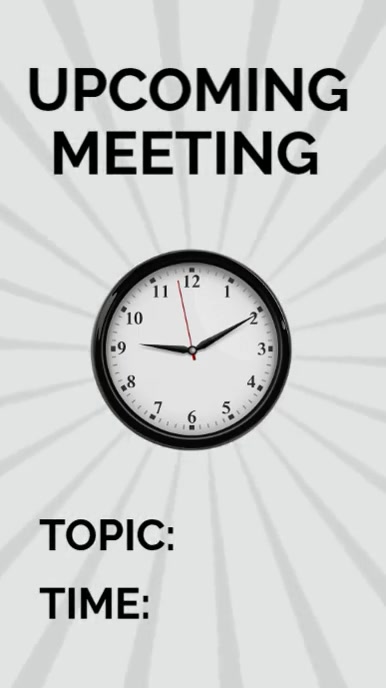 White List-based Upcoming Meeting Youtube Short template