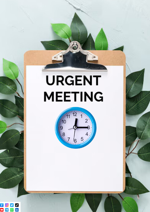 White List-based Urgent Meeting A4 template
