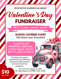 White List-based Valentine's Day Fundraiser Flyer (us Letter) Pamflet (VSA Brief) template