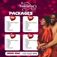 White List-based Valentine Surprise Package List  Instagram Post template