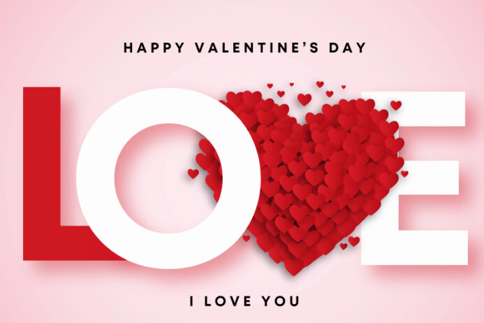 White List-based Valentines Day Template  Label