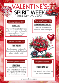White List-based Valentines Spirit Week A6 template