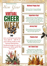 White List-based Virtual Spirit Week Events A4 template
