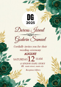 White List-based Wedding Card A4 template