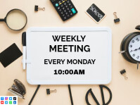 White List-based Weekly Meeting Yard Sign Gartenschild template